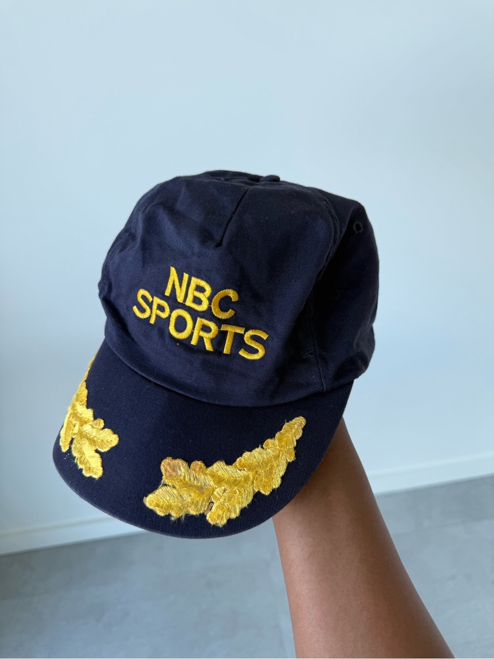 NBC vintage hat with Gold Embroidered Accents